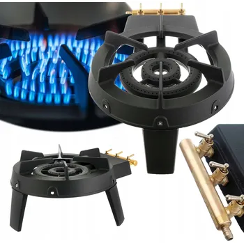 Turistický vařič Plynový vařič Taburet Velký Litinový Hořák na 11kg Propan Butanovou Lahev