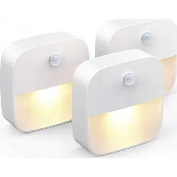 Nástěnné svítidlo 3x Bezdrátové LED nástěnné světlo s PIR senzorem pohybu na baterie
