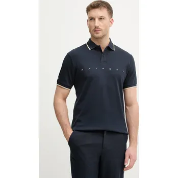 Pánské tričko Bavlněné polo tričko Hackett London HM5600120 námořnická modř 59X, vel. XXL