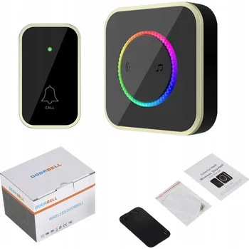 Domovní zvonek BEZDRÁTOVÝ ZVONEK BEZ BATERIÍ VODĚODOLNÝ IP44 DOSAH 200M