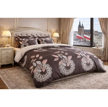 Povlečení POVLEČENÍ 160x200 BAVLNA SATÉN SADA POVLEČENÍ 3 Č. + 2 KVĚTOVANÉ POVLAKY