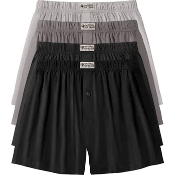 Sada 4 jednobarevných trenýrek černá+šedá 117/124