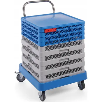 Příslušenství pro myčku VOZÍK S DRŽÁKEM NA KOŠE DO GASTRONOMICKÝCH MYČEK NÁDOBÍ, MOBILNÍ, ODOLNÝ