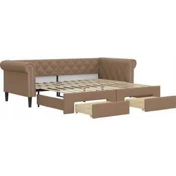 Pohovka Rozkládací pohovka 2v1 cappuccino, rozměry ve složeném stavu: 235 x 100 x 68 cm