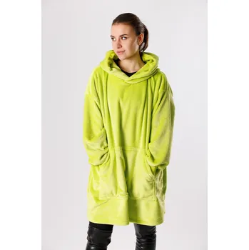 Pánská móda GoldBee Mikina Doba Ledová Fluffy Neon Green Barva: Green, Velikost: XL-4XL