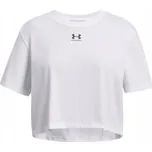 Dívčí volné tričko Under Armour UA Rival SS - bílé