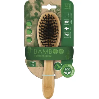 Péče o srst a drápky M-Pets Bamboo kartáč s měkkými štětinami