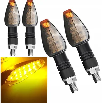 Kierunkowskazy LED Motocykl Quad Skútr 4ks Kouřové 12V M10