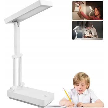 Lampička USB noční stolní lampička na stůl, bílá, ledová, 26 cm