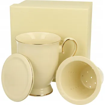 Hrnek se sítkem Duo Viktoria porcelánová Ecru 400 ml
