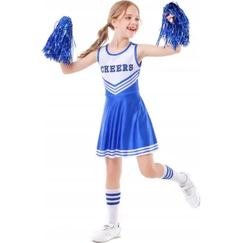 Karnevalový kostým Kostým roztleskávačky modrý Korbi vel. 152-158