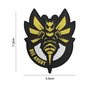 Nášivka Gumová nášivka Fostex Bee Angry - černá-žlutá