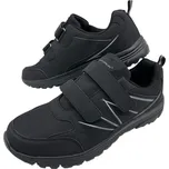 Superun Pánské černé nadměrné tenisky na suchý zip 03 Barva: Černá, Velikost: 49