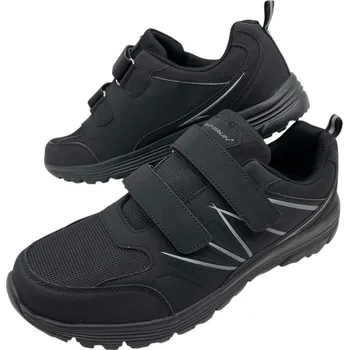 Pánská obuv Superun Pánské černé nadměrné tenisky na suchý zip 03 Barva: Černá, Velikost: 49