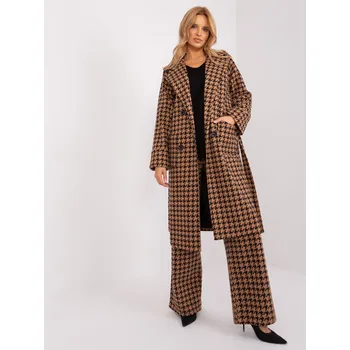 Dámský kabát Basic LK-PL-509407.96P Camel L/XL