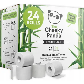 Toaletní papíry Suchý toaletní papír bez vůně Cheeky Panda 24 ks
