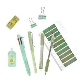 Zestaw szkolno biurowy pastel green 9el