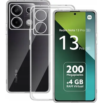 Pouzdro na mobilní telefon Zadní Kryt pro XIAOMI REDMI NOTE 13 PRO 5G PRŮHLEDNÝ TPU bezbarvý