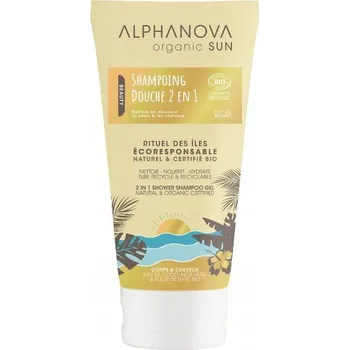 Šampon Alphanova Sun Beauty, organický Šampon a gel 2 v 1 na tělo a vlasy, 150 ml