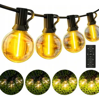 Venkovní osvětlení Světelný zahradní řetěz 50 LED žárovek, 30 m, venkovní girlanda