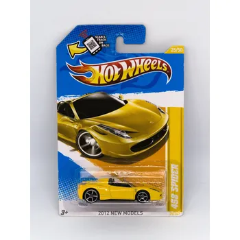 autíčko HOT WHEELS Ferrari 458 Spider Žlutá