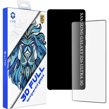 Lito 3D celoplošné ochranné sklo pro Samsung Galaxy S26 Ultračerné