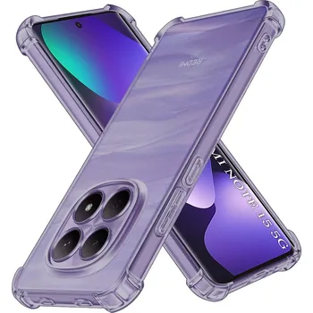 Pouzdro na mobilní telefon Techsuit - nárazuvzdorný průhledný silikon - Xiaomi Redmi Note 15 5G / Note 15 4G / Poco M8 5G - kouřově černá