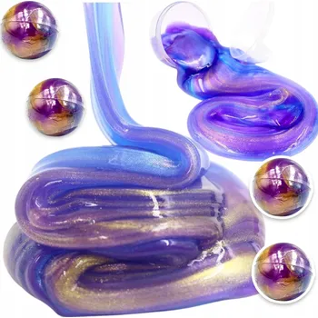 Modelovací hmota SLIME CRYSTAL KOULE SENZORICKÁ HMOTA GALAXY X4 KOULE PLASTELÍNA SLIZ