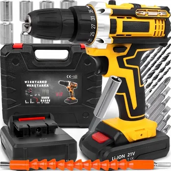 Vrtačka AKU VRTAČKA AKUMULÁTOROVÁ VRTAČKA/ŠROUBOVÁK VÝKONNÁ 21V SE 2*BATERIÍ 1200MAH