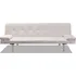 Pohovka vidaXL Rozkládací pohovka se 2 polštáři polohovací krémová