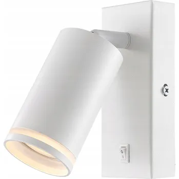 TRACON Nástěnný reflektor s vypínačem, nastavitelný, bílý, 1xGU10 SPGU10LFW