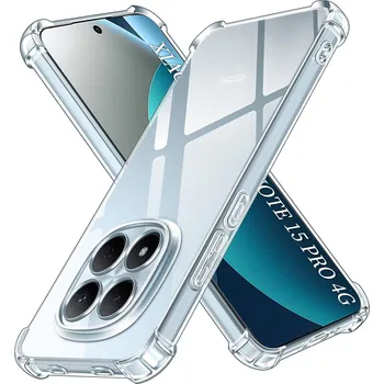 Pouzdro na mobilní telefon Techsuit - nárazuvzdorný průhledný silikon - Xiaomi Redmi Note 15 Pro 4G - průhledná