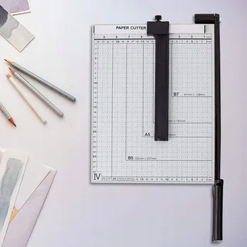 Kancelářská technika GILOTINOVÁ ŘEZAČKA NA PAPÍR A4 ŘEZAČKA STROJNÍ NŮŽKOVÝ OŘEZÁVAČ KOVOVÁ PŘESNÁ