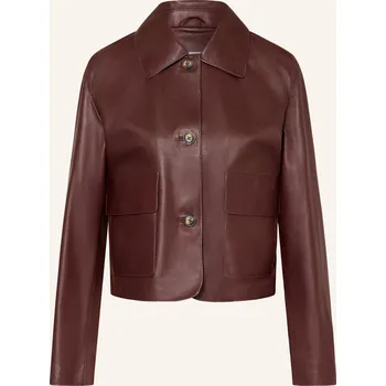 Dámský blejzr Lilienfels Dámská Kožená Bunda, tmavě červená, 42