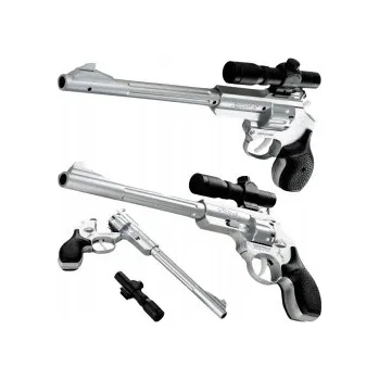 Dětská zbraň REVOLVERNÍ PISTOLE NA SLEPÉ NÁBOJE PRO DĚTI VELKÁ MAGNUM + PUŠKOHLED