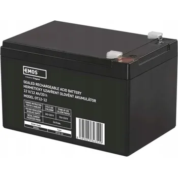 Záložní baterie Akumulátor AGM 12V 12Ah konektor 6,3 mm