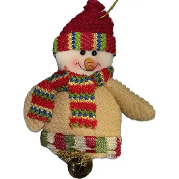 Vánoční dekorace LEVNO Vánoční plyšová ozdoba se zvonečkem Varianta: Sněhulák Nové