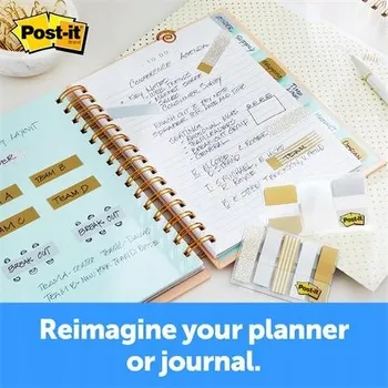 Samolepící bloček Plastové dělící štítky 3M 11,9 x 43,2 mm, 100 ks