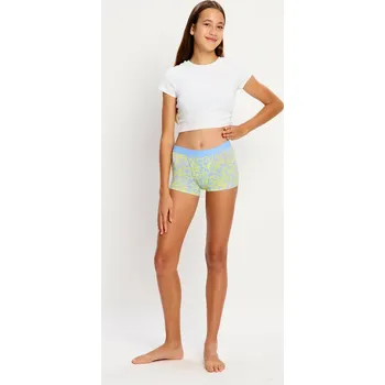 Dívčí menstruační kalhotky Modibodi Teen Hipster Boyshort Super Groovy Green (DMKMTHBSWWP) 14-16 let