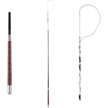 Jezdecký bičík Vozatajský bič Waldhausen Top, černo-bílý, 140 cm