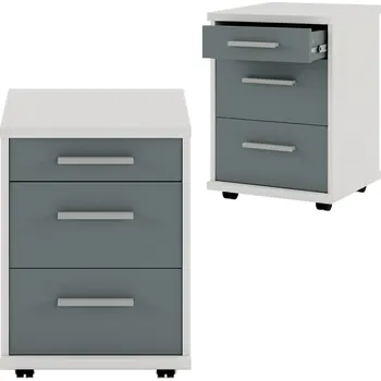 Zásuvkový kontejner Kontejner na kolečkách Furni masters 3 zásuvky popel/antracit 40 cm