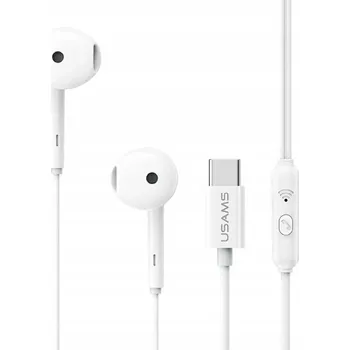 Sluchátka Stereo sluchátka USAMS EP-50 s mikrofonem, USB-C konektor, délka kabelu 1.2m