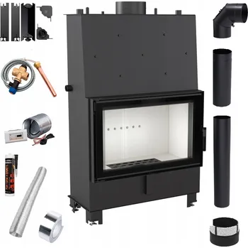 Krbová vložka Krb s vodním pláštěm KRATKI LUCY 16 kW, průměr kouřovodu 200 mm, na DŘEVO, EKODESIGN