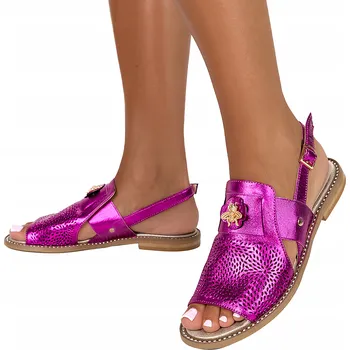 Dámské sandále Casu dámské sandály F-125 s plochým podpatkem, velikost 38