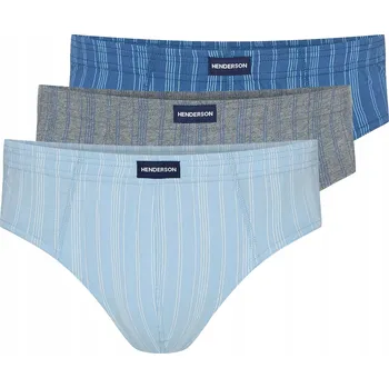 Slipy Pánské slipy Classic 3-pack Henderson | modrá, světle modrá, šedá XL