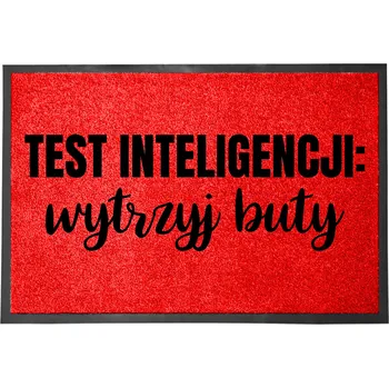 Rohožka VCHODOVÁ ROHOŽKA ČERVENÁ 40X60 KE DVEŘÍM VTIPNÁ DEKORACE TEST