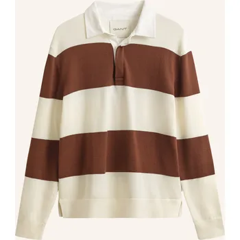 Pánská košile Gant Pánské Pletené Ragbyové Tričko, krémová / hnědá, L