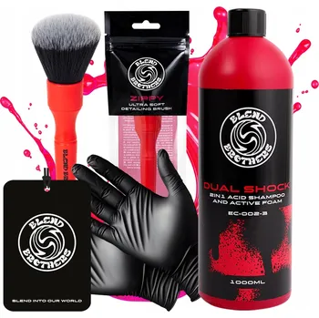 Autošampón Sada na Mytí Auta 2v1 Šampon a Aktivní Pěna DUALSHOCK 1L + Štěteček ZIPPY