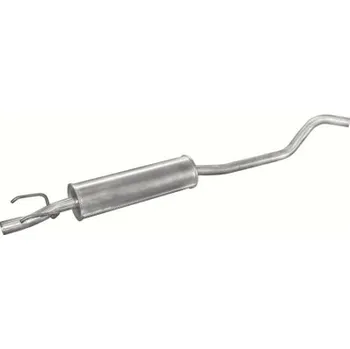 Střední díl výfuku Výfuk Polmostrów - střední tlumič - díl výfuku OPEL Corsa B 1.0i -12V (PR 17.293 [281-751])