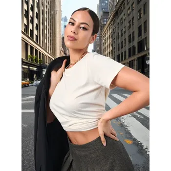 Dámské tričko Sinsay - Tričko s krátkým rukávem - béžová - 8471J-02X - 8471J-02X-XXS-6